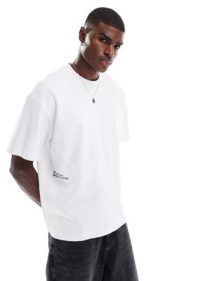 Jack & Jones Oversized Scuba T-shirt In White