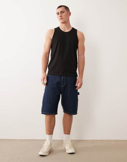 Jack & Jones oversized singlet with sun back print in black, 2 of 5