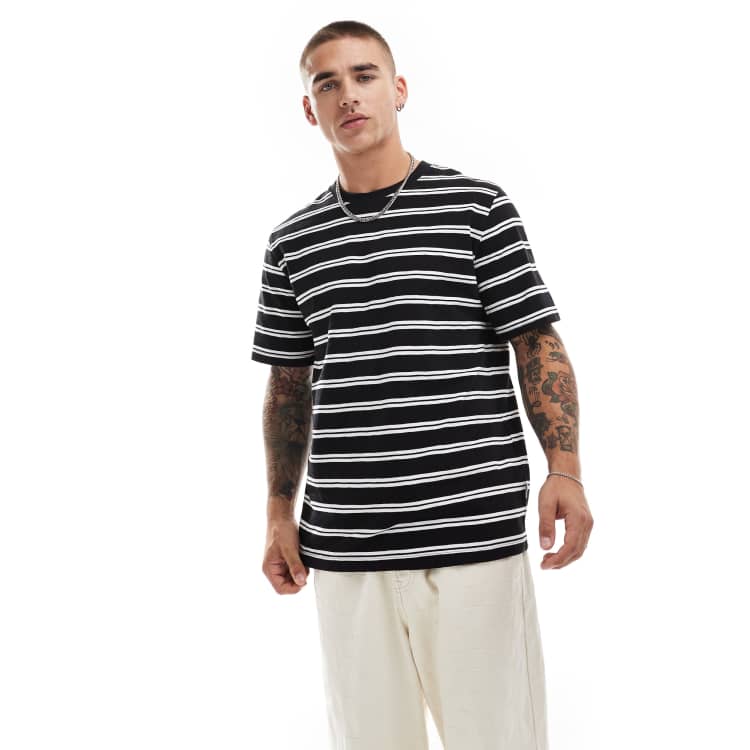 [ JEANS] Striped T-shirt ★大人気★ STRIPED JACQUARD T-SHIRT - Ecru/Yellow | ZARA United States
