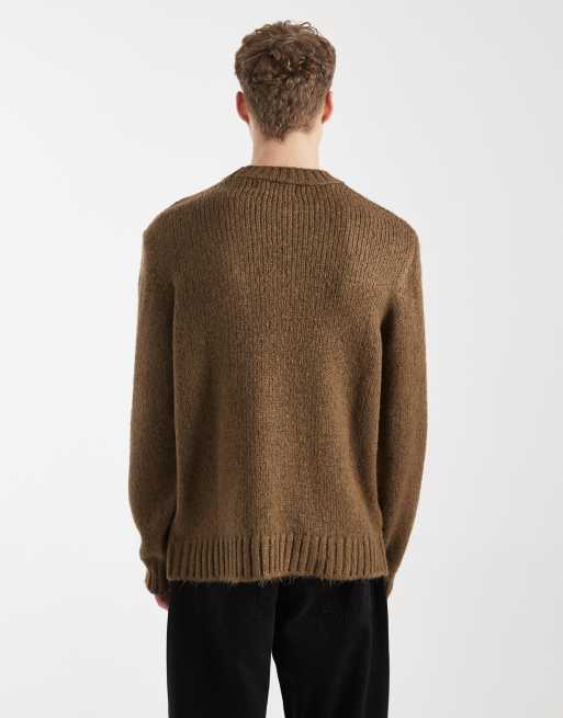 Jack & Jones oversized sweater in chocolate brown, 3 of 5