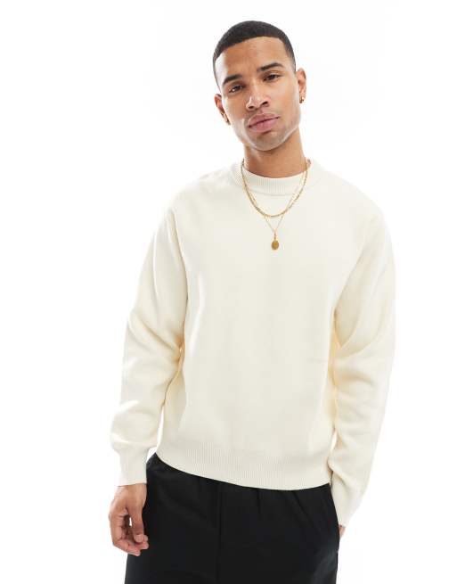 Jack & Jones oversized sweater in cream