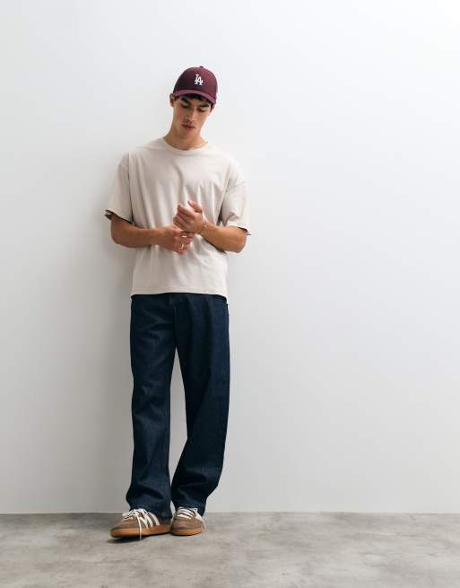 Jack & Jones oversized t-shirt in beige, 4 of 5