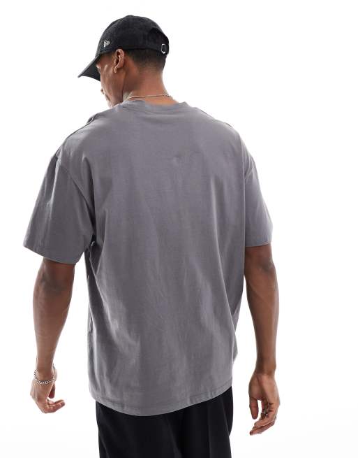 Jack & Jones oversized t-shirt in dark grey    