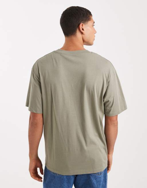 Jack & Jones oversized T-shirt in khaki, 3 of 5