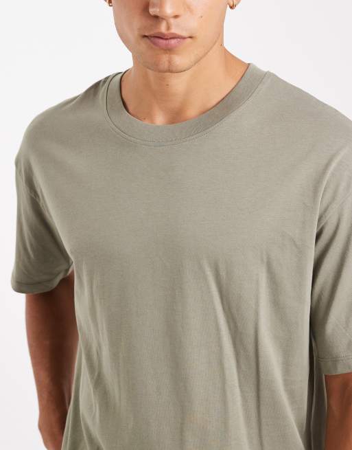 Jack & Jones oversized T-shirt in khaki, 5 of 5