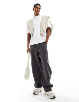 Jack & Jones Textured Oversized T-shirt In White