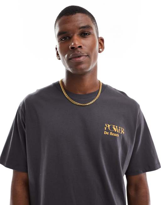 Jack & Jones - Oversized T-shirt met bloemprint op de achterkant in donkergrijs , 2 van 4