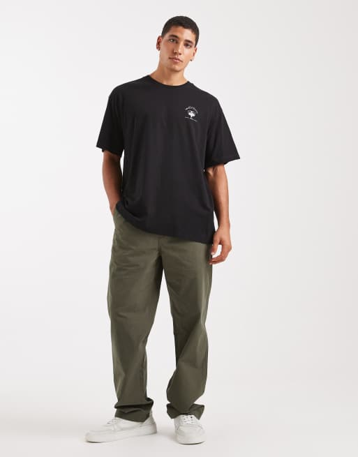 Jack & Jones - Oversized T-shirt met bloemprint op de achterkant in zwart, 2 van 5
