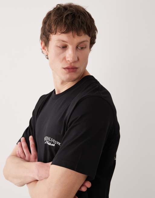 Jack & Jones - Oversized T-shirt met bloemprint op de achterkant in zwart, 4 van 5