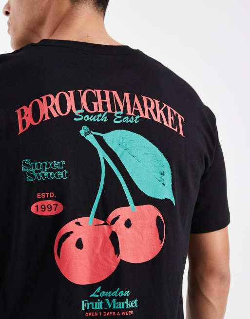 Jack & Jones - Oversized T-shirt met Borough Market-print in zwart, 5 van 5