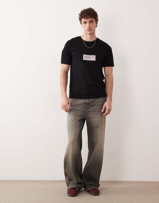 Jack & Jones - Oversized T-shirt met logo op de voorkant in zwart, 2 van 5