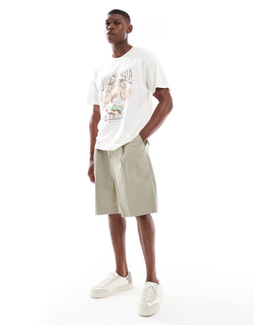 Jack & Jones - Oversized T-shirt met Mystical Dreams-print in crème, 3 van 4