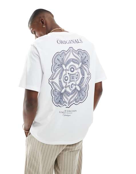 Jack & Jones - Oversized T-shirt met Originals-print op de achterkant in wit - view 1