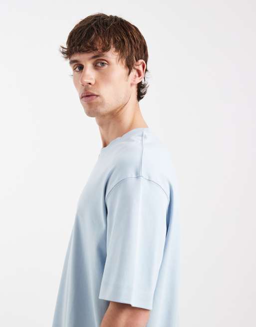 Jack & Jones - Oversized T-shirt van 200gsm zware stof in lichtblauw, 4 van 5
