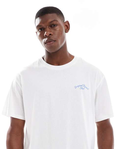 Jack & Jones oversized t-shirt with back print in white - view 1
