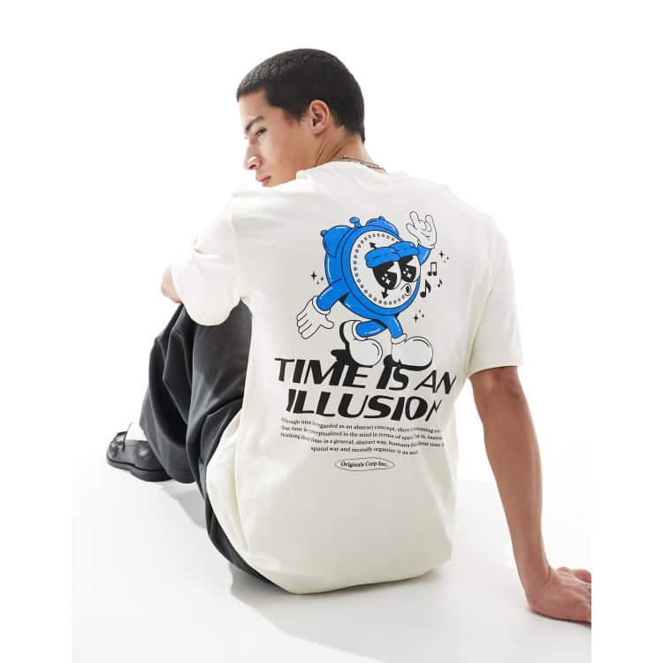 Jack & Jones ELOGO SS O NECK - Nyomott mintás póló - sailor blue/kék