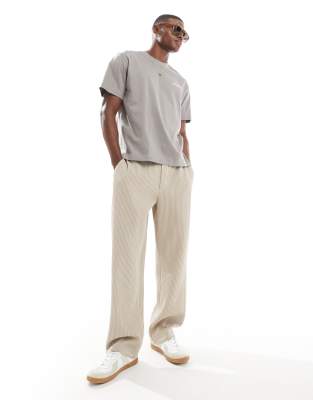 Jack & Jones Oversized T-shirt With Backprint In Gray