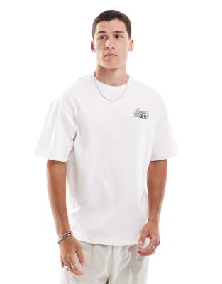 Jack & Jones Oversized T-shirt With Bonsai Backprint In White