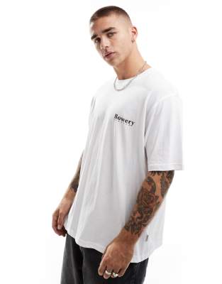 Jack & Jones Oversized T-shirt With Bowery Back Print In White