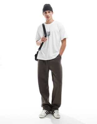 Jack & Jones Oversized T-shirt With Chest Print In White