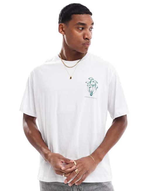 Jack & Jones oversized t-shirt with dandelion back print in