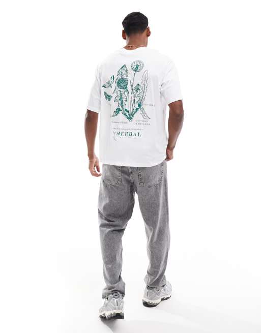 Jack & Jones oversized t-shirt with dandelion back print in
