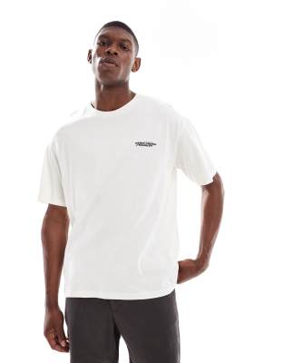 Jack & Jones Oversized T-shirt With Farm Market Print In White