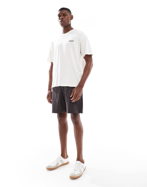 Jack & Jones oversized t-shirt with farm market print in cream, 4 of 4