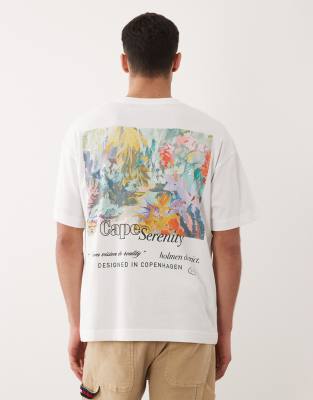 Jack & Jones Oversized T-shirt With Floral Back Print In Multi