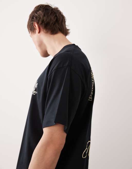 Jack & Jones oversized t-shirt with flower backprint in black, 5 of 5