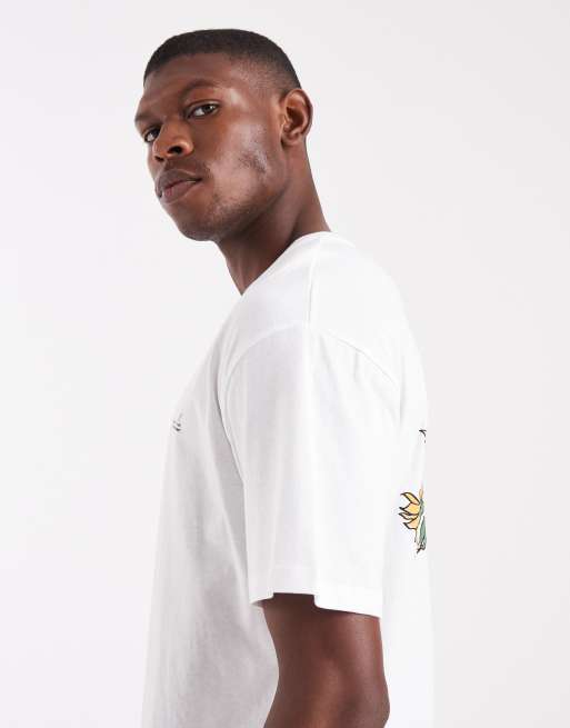 Jack & Jones oversized T-shirt with flower print in white | ASOS