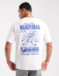 [Jack & Jones] Jack & Jones oversized t-shirt with handyman print in white M White