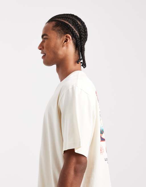 Jack & Jones oversized T-shirt with Japanese tea print in