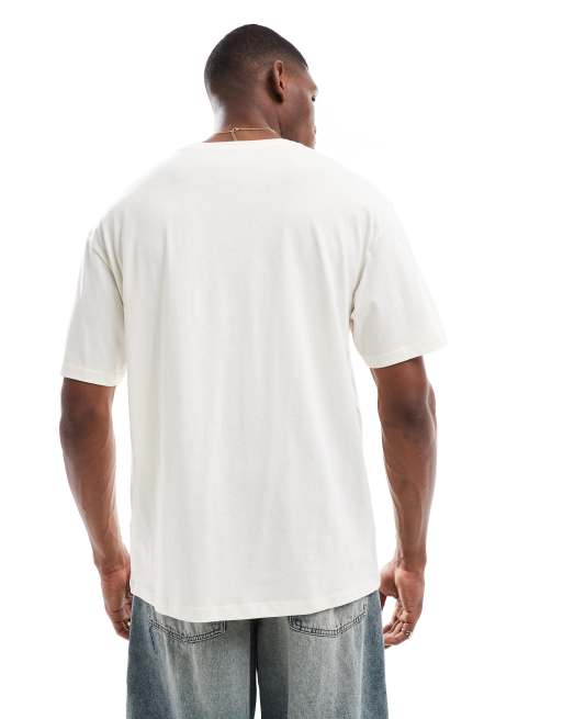 Jack & Jones oversized t-shirt with los angeles print in cream, 4 of 4