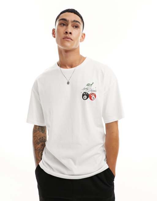 Jack & Jones oversized T-shirt with lucky number back print