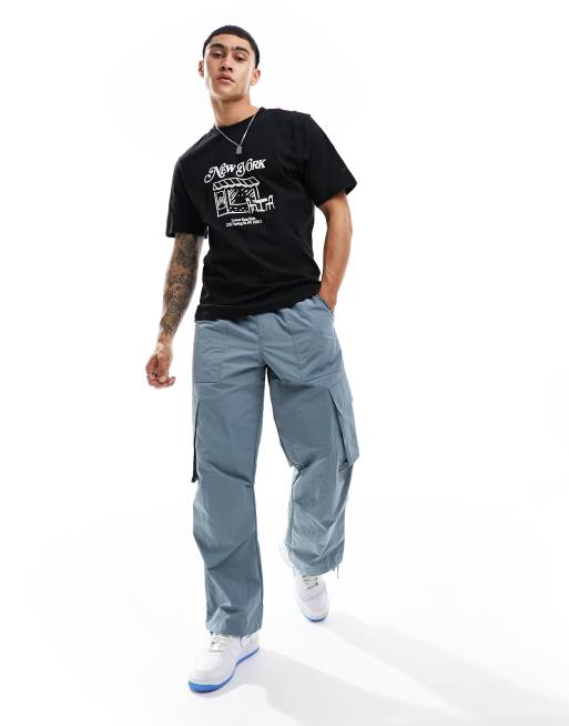 Jack & Jones oversized t-shirt with new york print in black, 3 of 4