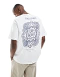 [Jack & Jones] Jack & Jones oversized t-shirt with orginals back print in white S Bright White