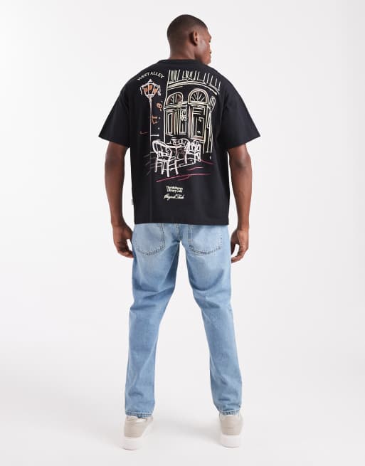 Jack & Jones oversized t-shirt with originals sketch in black, 2 of 5