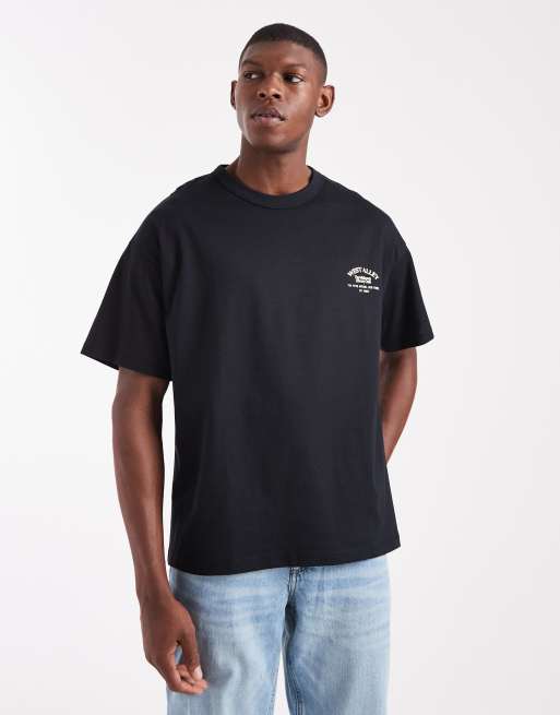 Jack & Jones oversized t-shirt with originals sketch in black, 3 of 5
