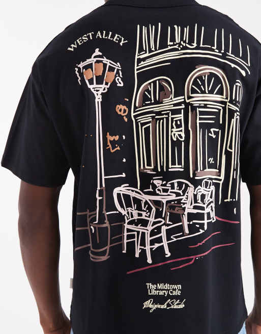 Jack & Jones oversized t-shirt with originals sketch in black, 5 of 5