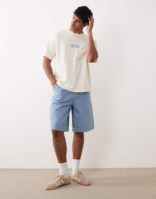 Jack & Jones oversized T-shirt with paradise print in beige, 2 of 5