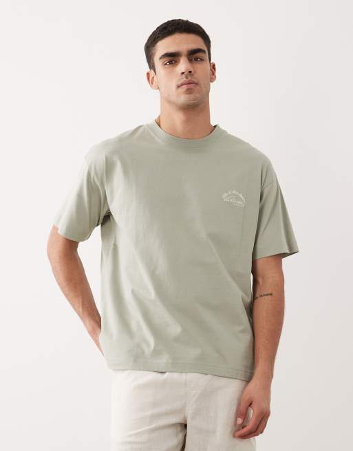 Jack & Jones oversized t-shirt with Portofino backprint in green, 4 of 5