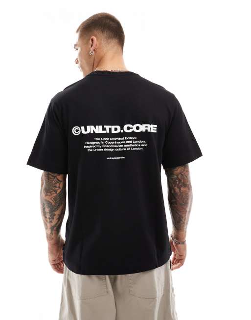 Jack & Jones oversized t-shirt with project core print in black, 2 of 4