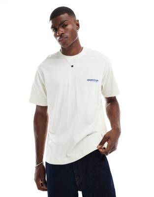 Jack & Jones Oversized T-shirt With Project Core Print In Neutral