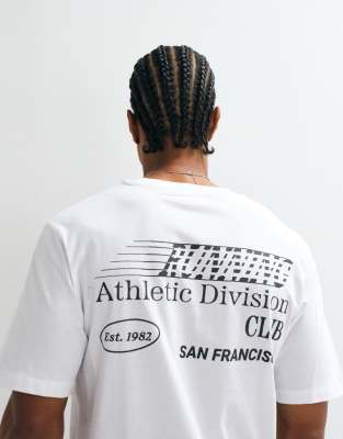 Jack & Jones Oversized T-shirt With Running Club Back Print In White