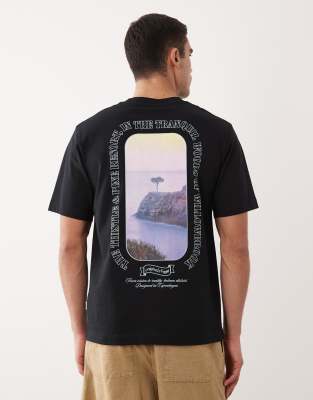 Jack & Jones Oversized T-shirt With Scenic Back Print In Multi