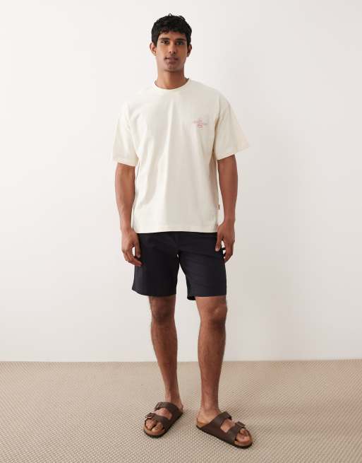 Jack & Jones oversized t-shirt with scenic backprint in off white, 2 of 5