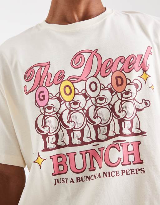 Jack & Jones oversized t-shirt with teddy print in cream, 5 of 5