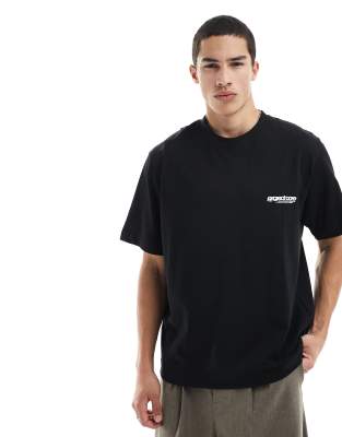 Jack & Jones Oversized T-shirt With Text Backprint In Black
