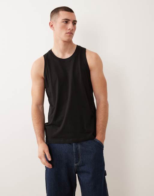 Jack & Jones oversized tank with sun back print in black, 5 of 5